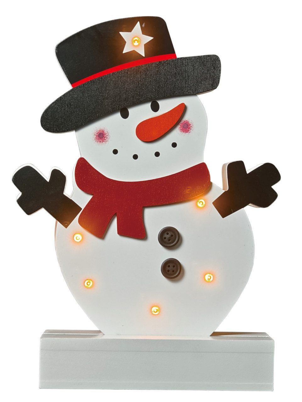 Trend Line Dekofigur TrendLine Schneemann Holz 18,5 x 5,5 x 25,5 cm