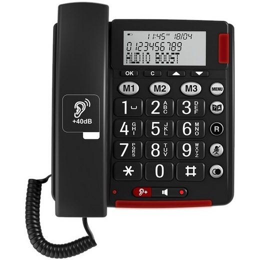 Amplicomms »BigTel 50 Alarm Plus - Telefon - dunkelgrau« Kabelgebundenes Telefon