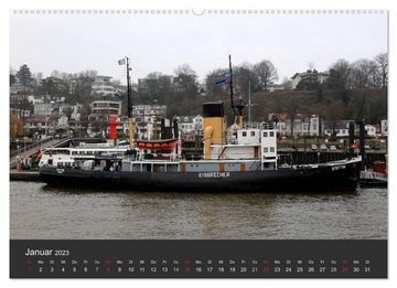 CALVENDO Wandkalender Hafen Hamburg 2023 (Premium, hochwertiger DIN A2 Wandkalender 2023, Kunstdruck in Hochglanz)