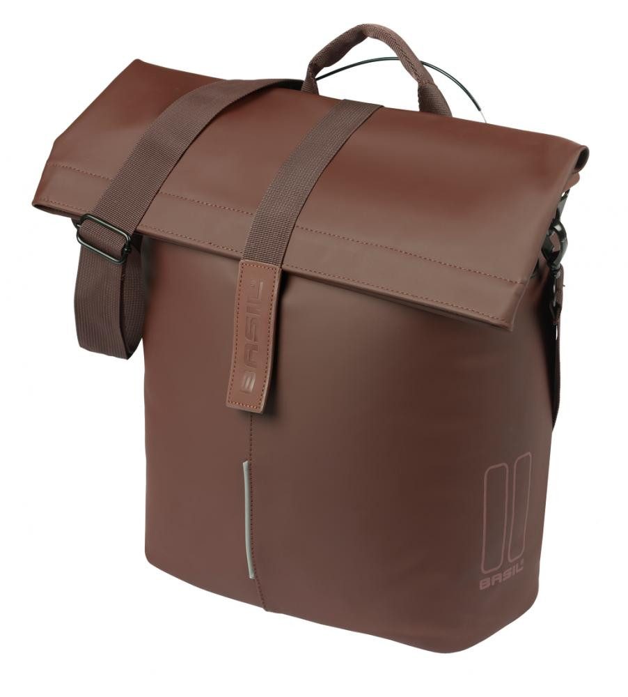 Basil Fahrradrucksack Basil City MIK Studs Fahrrrad-Shopper 14-16 Liter, wasserabweisend, br