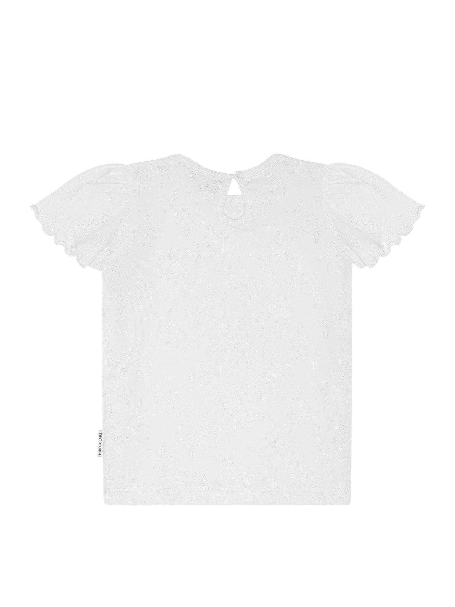 Hust & Claire T-Shirt HCAlma Basic (1-tlg) Hust & Claire Mädchen Pointelle Shirt Weiß