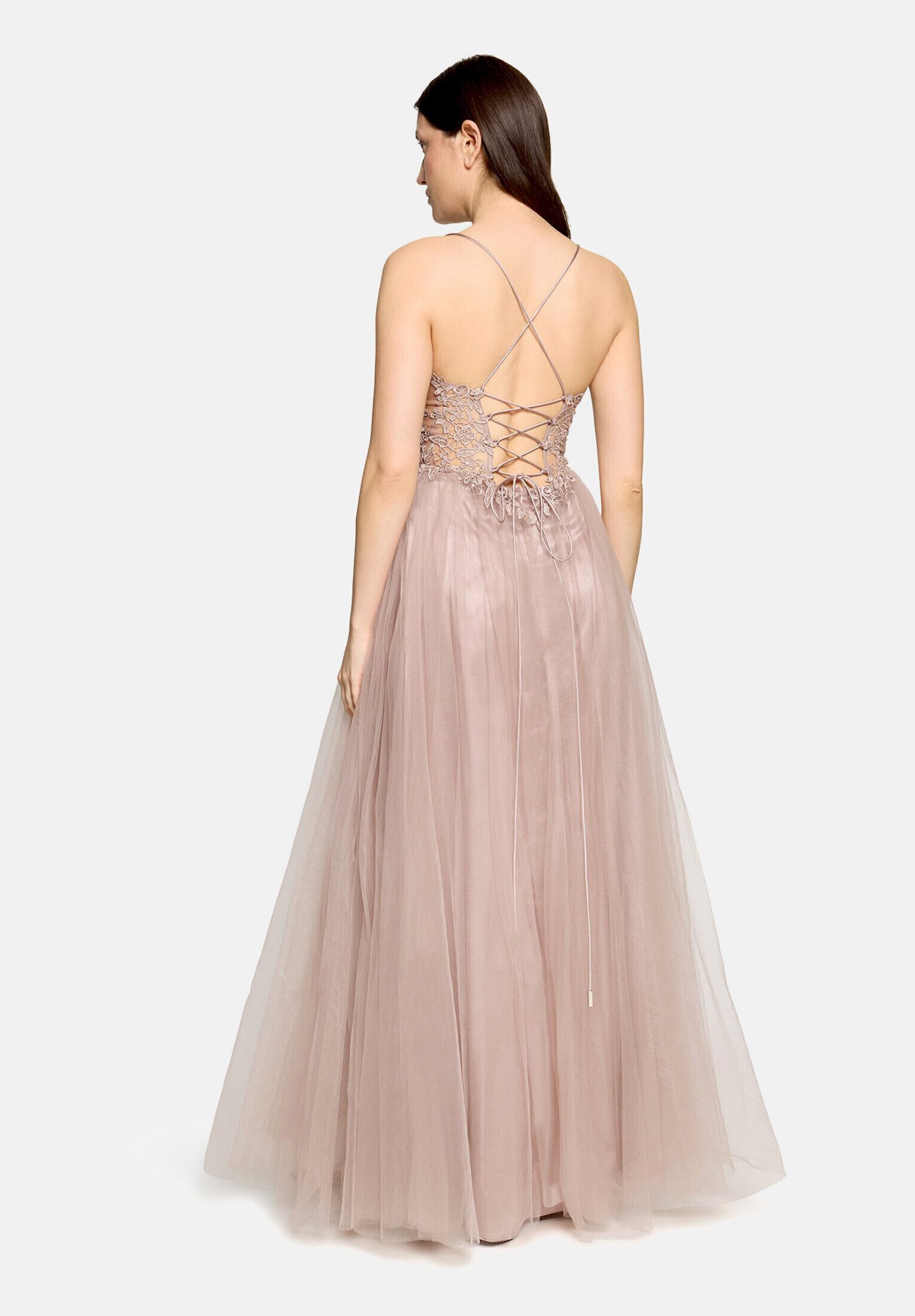 Vera Mont Abendkleid Damen mit Stickerei Rückenfrei