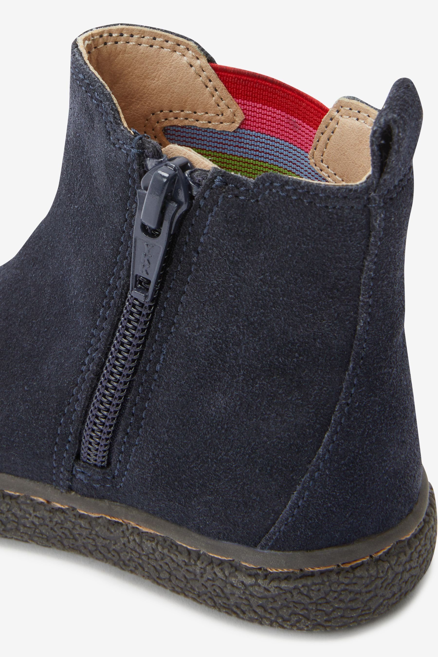 Navy Repellent (1-tlg) Water Rainbow Chelsea-Boot Suede Blue Chelseaboots Warm gefütterter Next