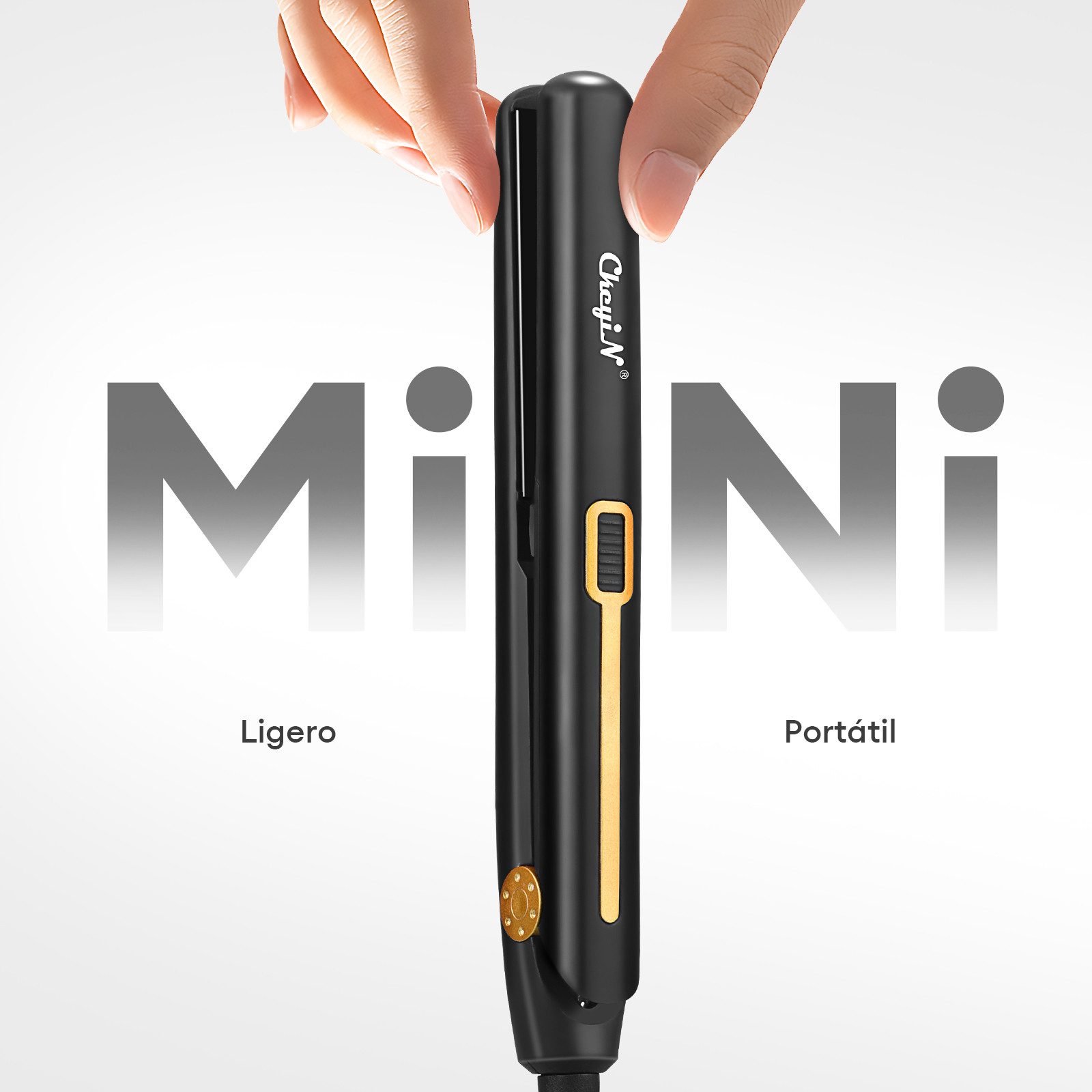CkeyiN Pro Glätteisen Tragbarer,Haarglätter 2 in 1,Mini Haarglätter Keramik, 27 W,PTC-Heizelement,110-240 V, für Kurzes und Langes Haar