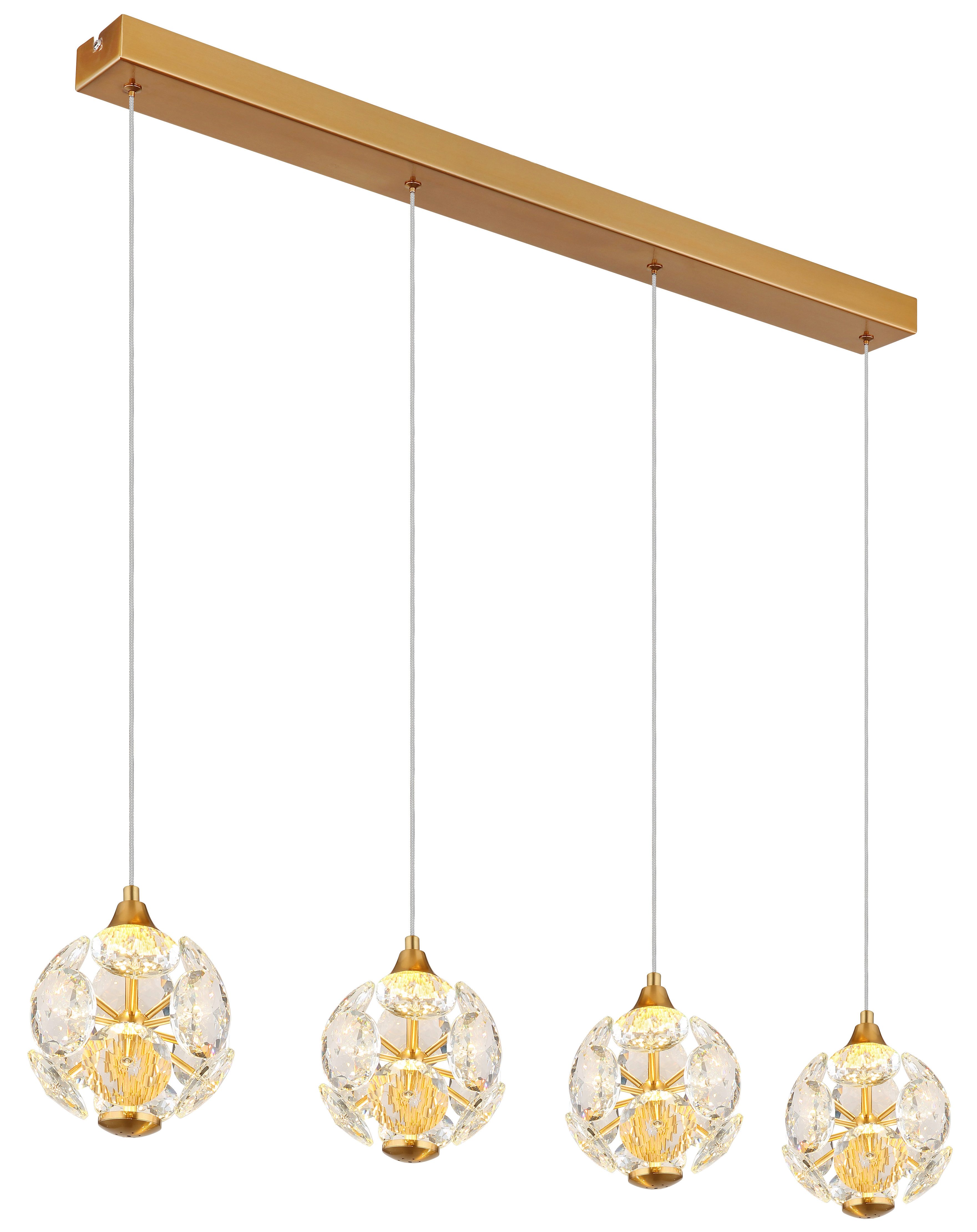 GLOBO LIGHTING LED Pendelleuchte VIRINA, LED fest integriert, Warmweiß, Hängelampe/Hängeleuchte/Wohnzimmer/Esstisch/elegant