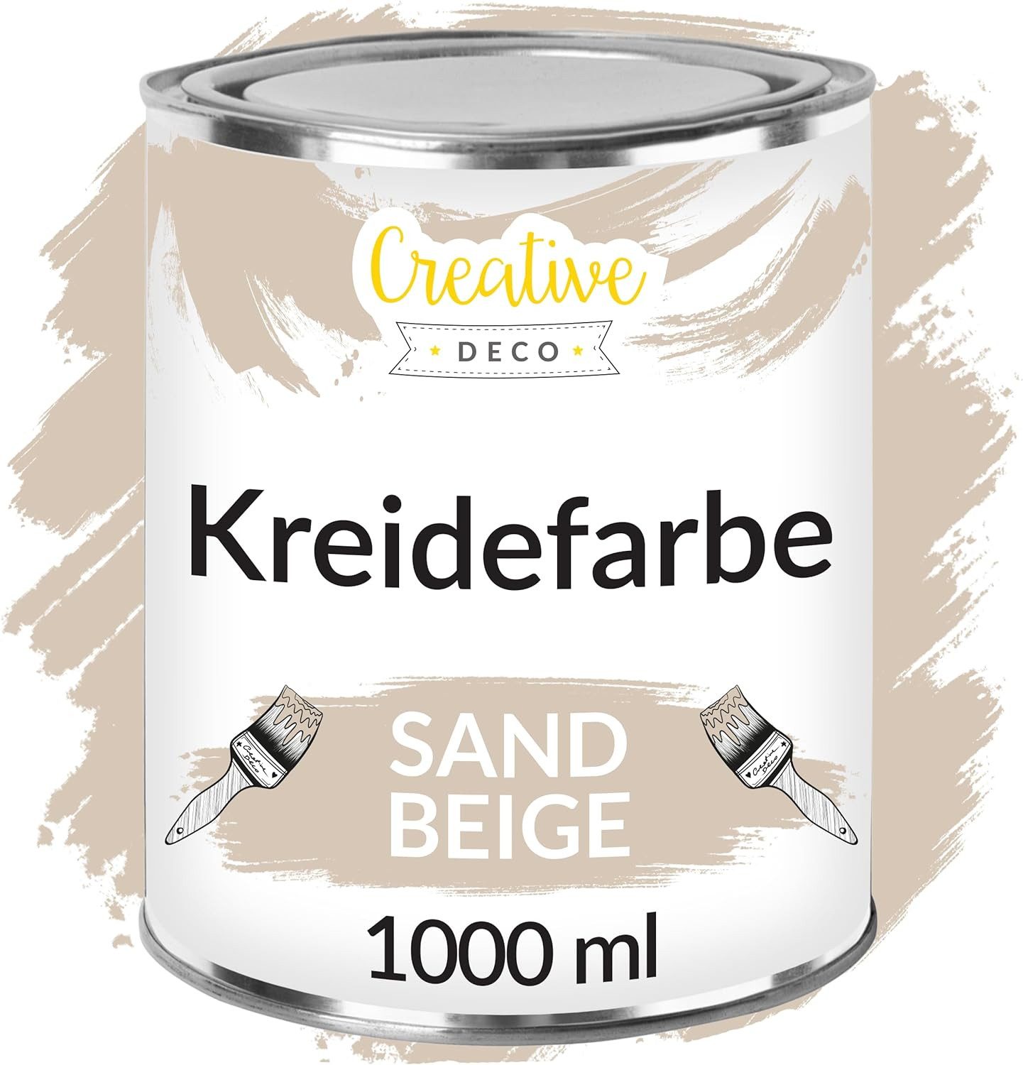 Creative Deco Kreidefarbe Kreidefarbe für Möbel Möbelfarbe Landhaus Vintage Matt Abwaschbar, auf Wasserbasis, Wisch-Effekt Gradient-Effekt möglich