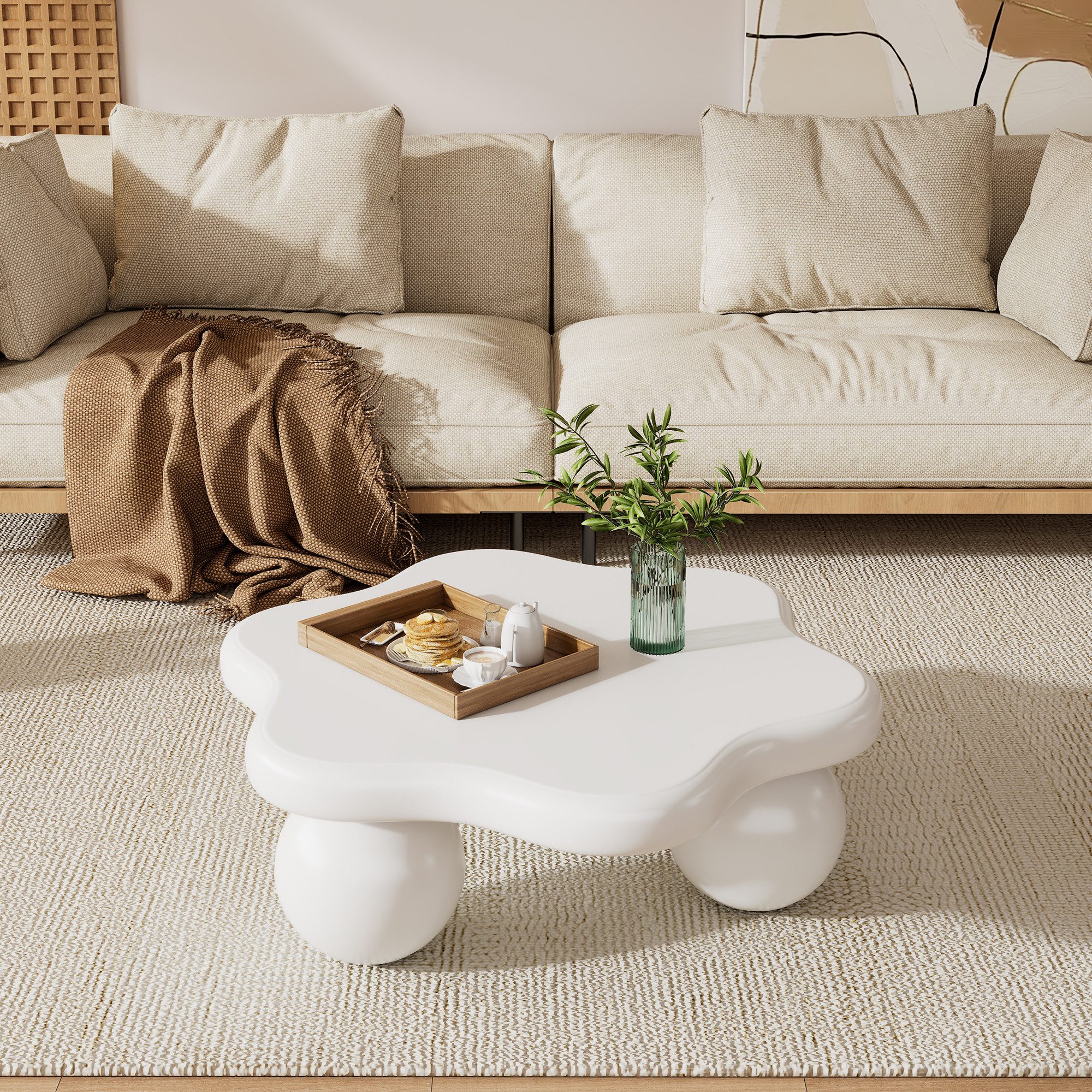 Merax Couchtisch in Blumenform (1-St), Sofatisch günstig online kaufen