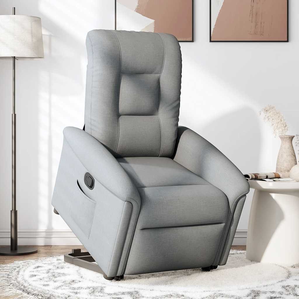 vidaXL Sessel Relaxsessel mit Aufstehhilfe Hellgrau günstig online kaufen