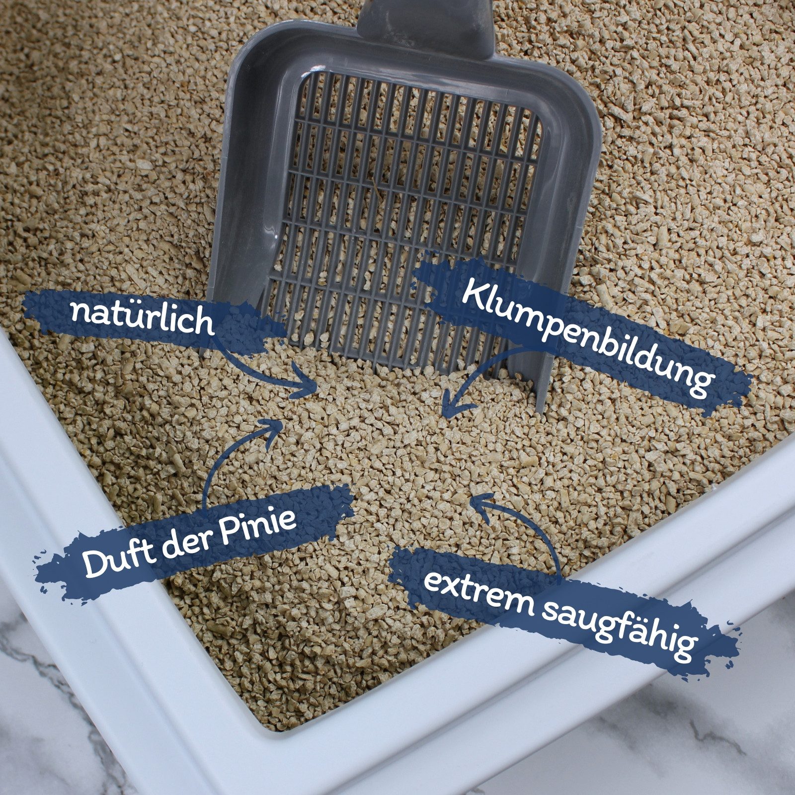 Lyra Pet Katzenstreu 3 x 10 Liter Lyra Pet® Lyra Power Pinien Katzenstreu klumpend, klumpend, staubarm