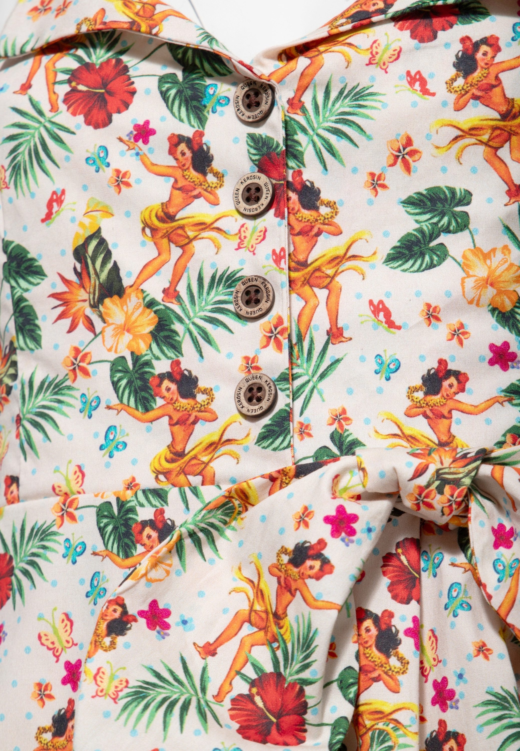 QueenKerosin Sommerkleid Hula Girls (1-tlg) mit Neckholder