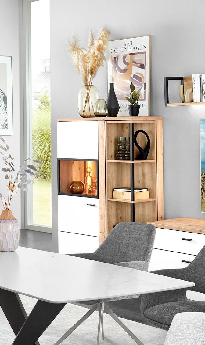 HARPER Highboard Highboard HARPER IBIZA BHT 94x141x40 cm braun Hochkommode