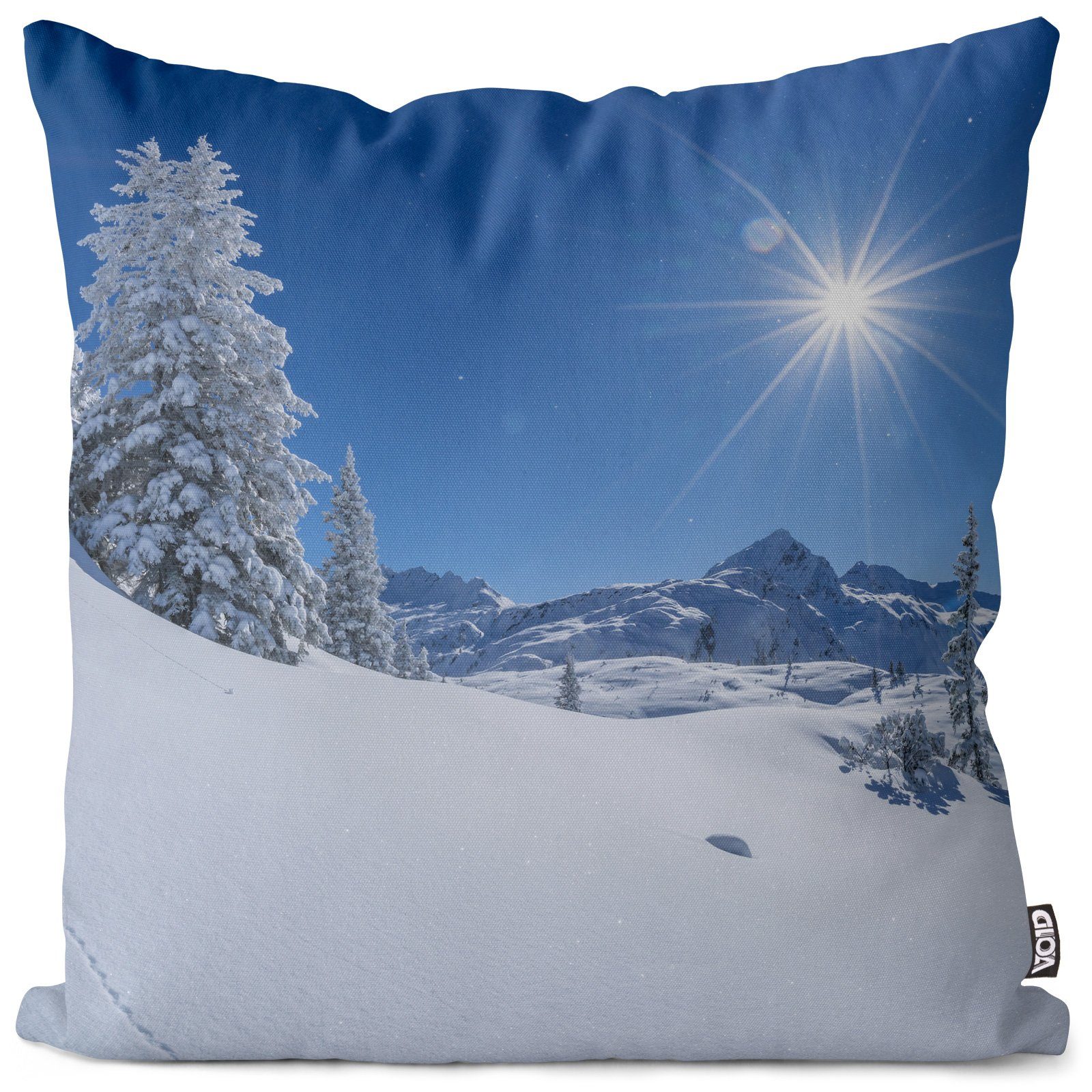 Kissenbezug, VOID (1 Stück), Sofa-Kissen Ski fahren Urlaub Reise Winter  Schnee Landschaft Berge Österreich Alpen Weihnachten Dekoration Deko  Landhaus