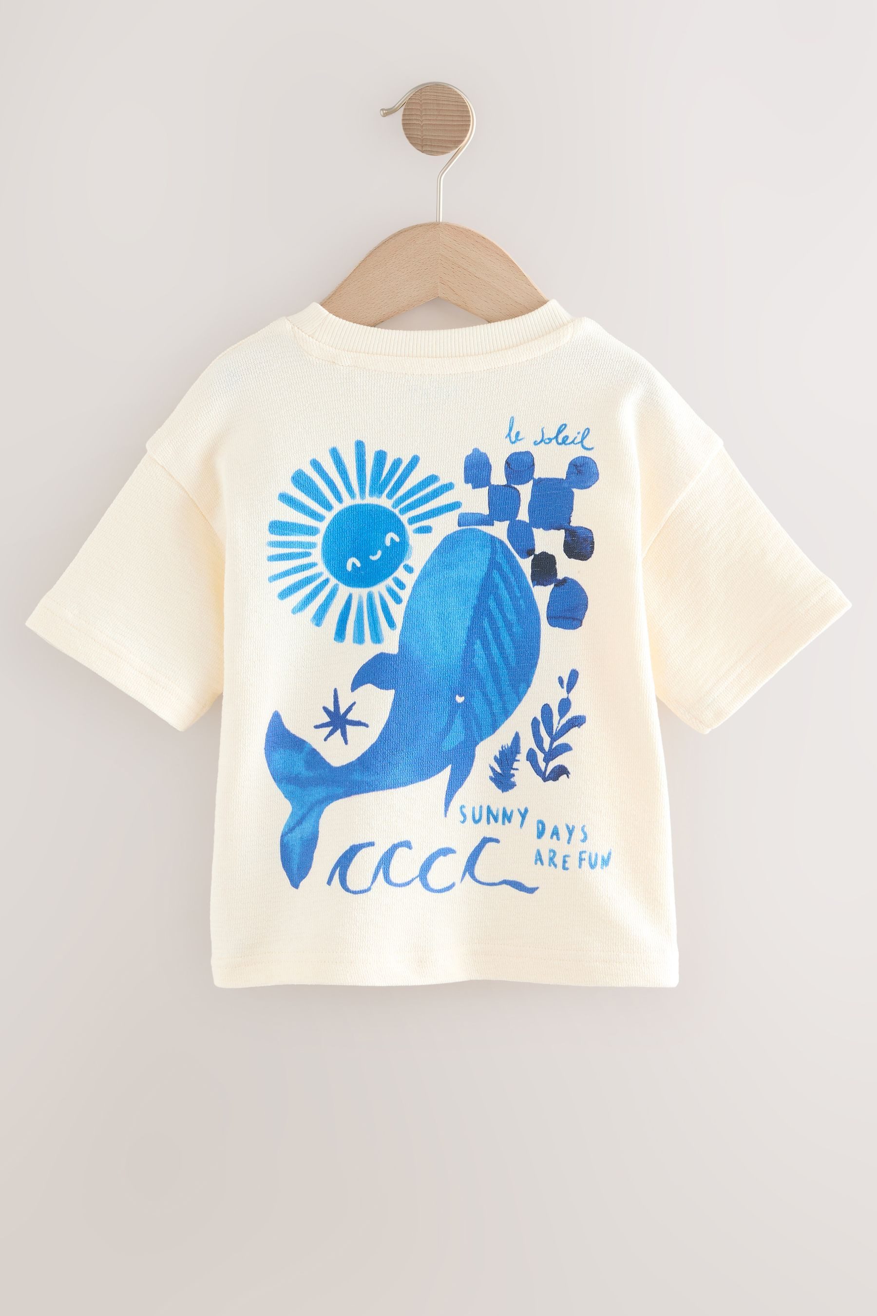 Next T-Shirt Strukturiertes Kurzarm-T-Shirt aus 100 % günstig online kaufen