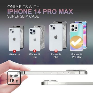 Nalia Smartphone-Hülle Apple iPhone 14 Pro Max, Durchscheinende Hülle / Farbwechsel / Glänzend / Mehrfarbig / Hardcase