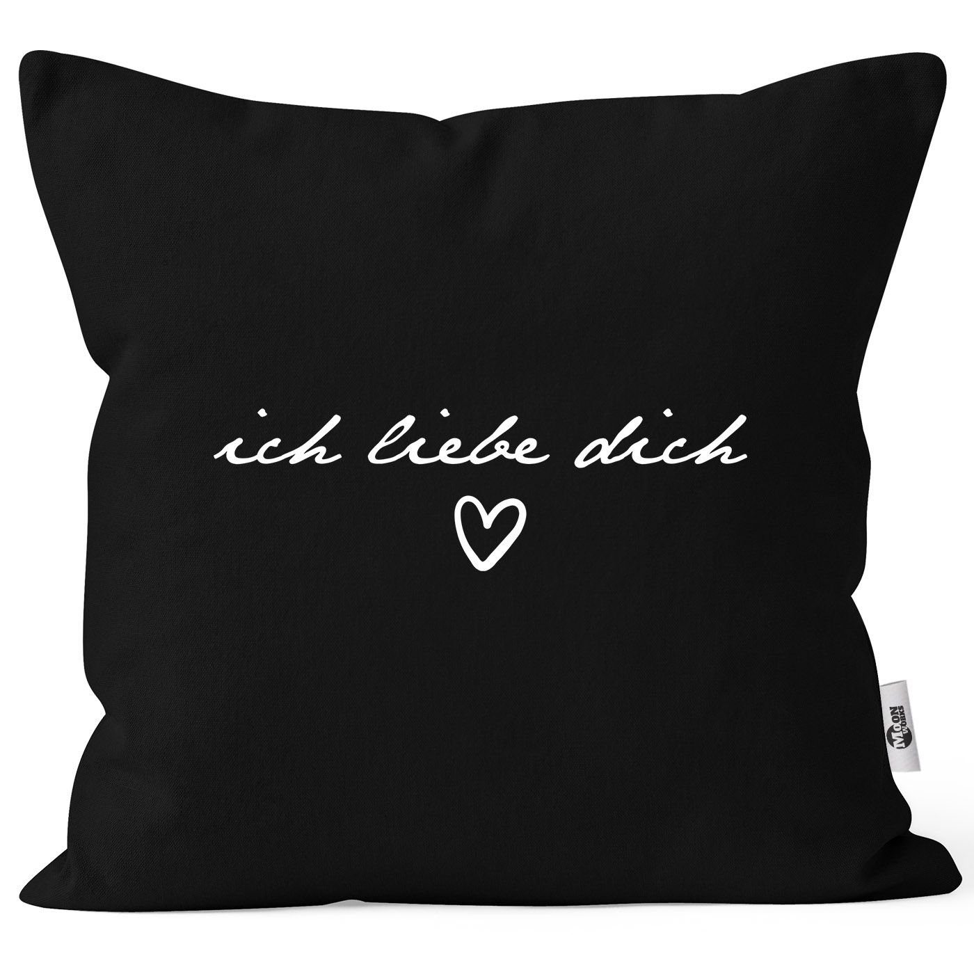 MoonWorks Dekokissen Kissen-Bezug Liebesbotschaft Herz ich liebe dich Gesch günstig online kaufen