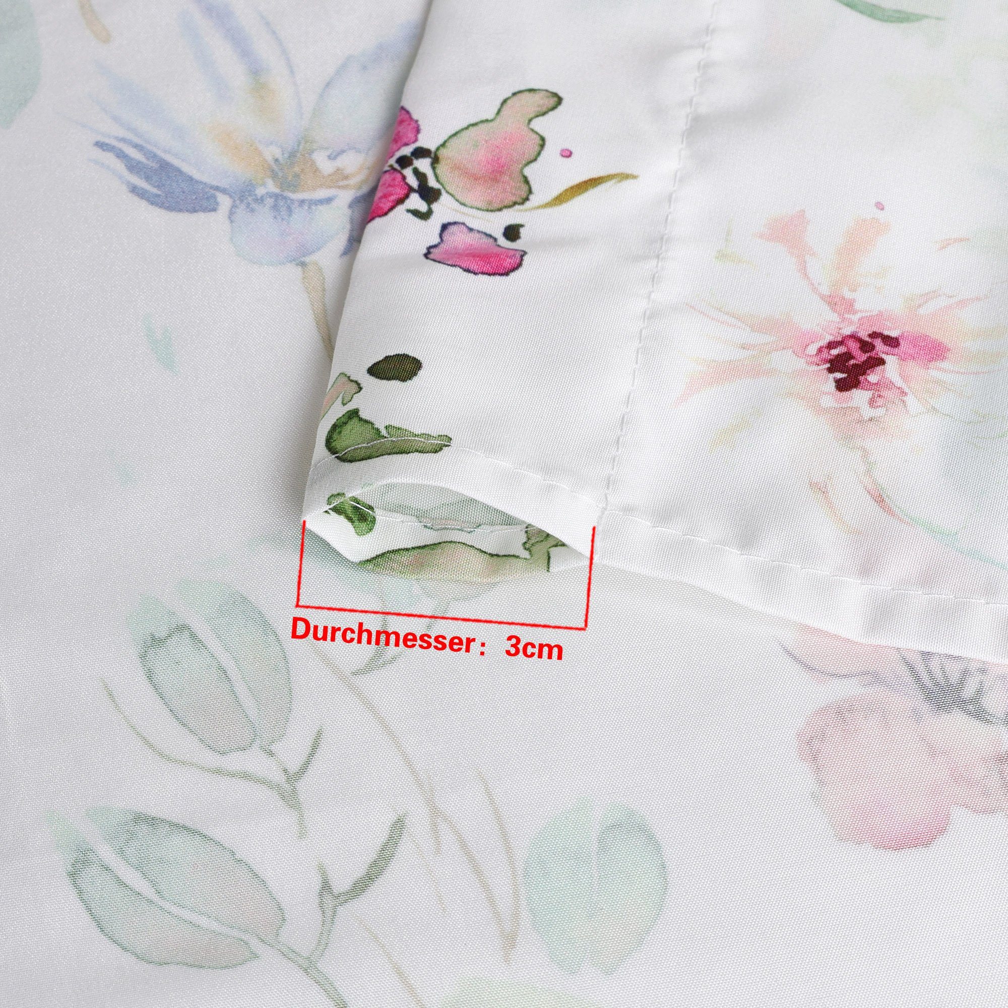 Joyswahl Scheibengardine (1 St), Stangendurchzug, blickdicht, Vintage Kurzgardine mit Blumenmuster, romantische Bistrogardine