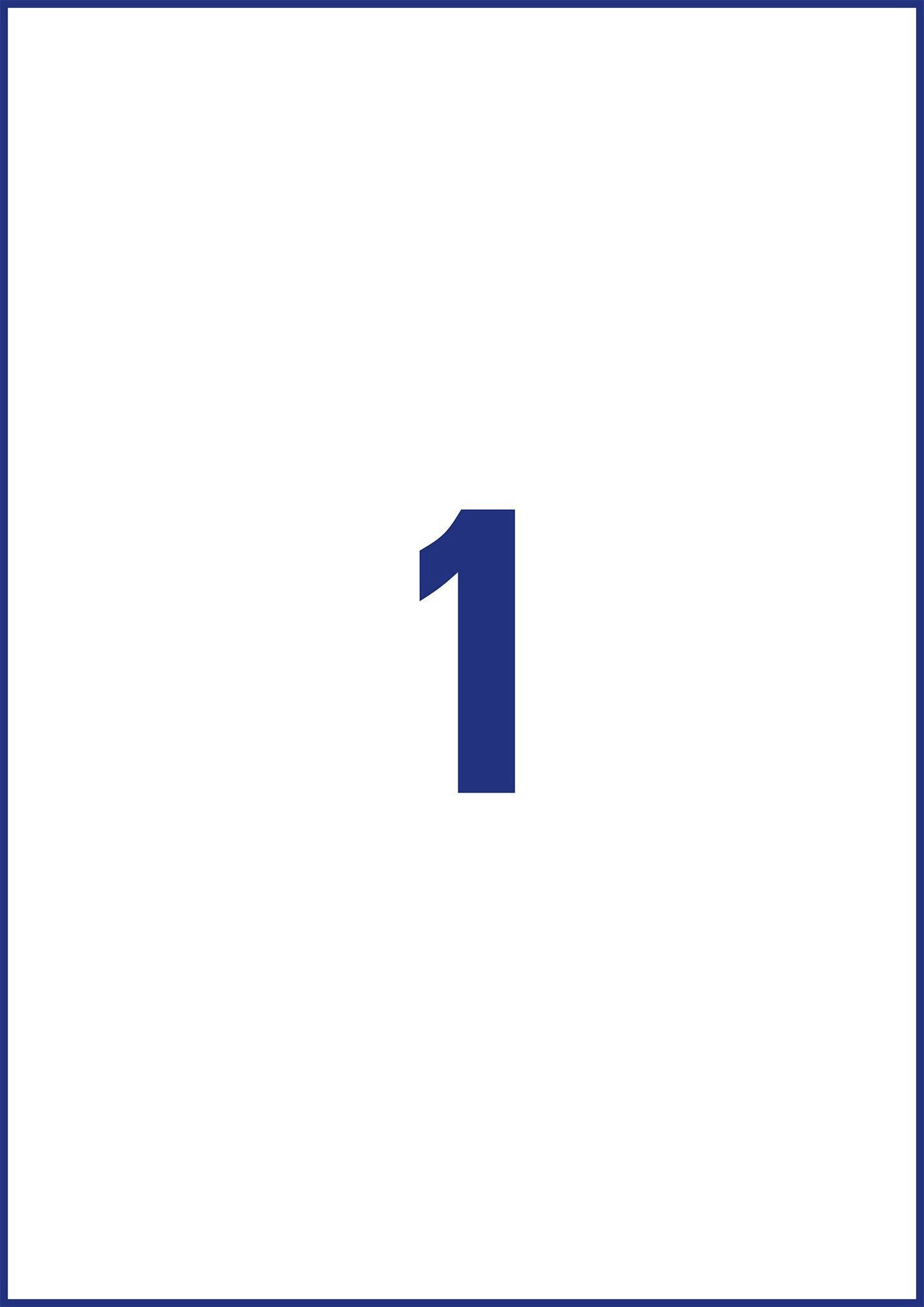 Avery Zweckform Etiketten Universal-Etiketten Inkjet/Laser/Kopier 210x297mm weiß VE=10 Stück