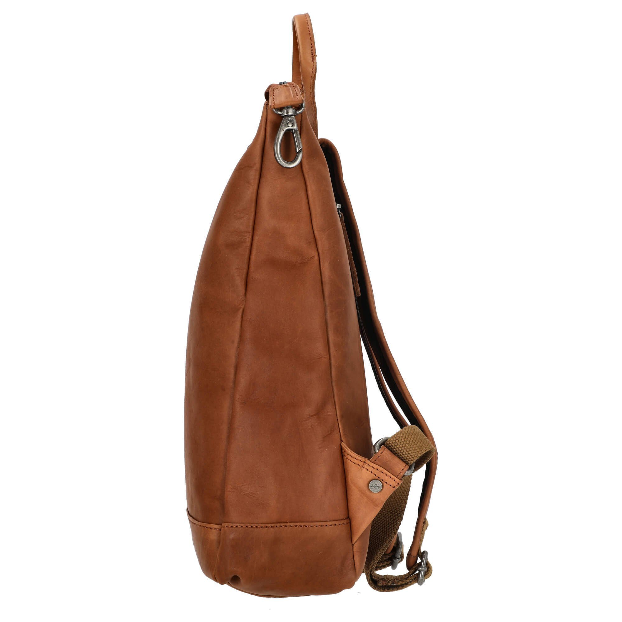 cognac 40 The Leder Chesterfield Manchester Brand Freizeitrucksack cm Rucksack -