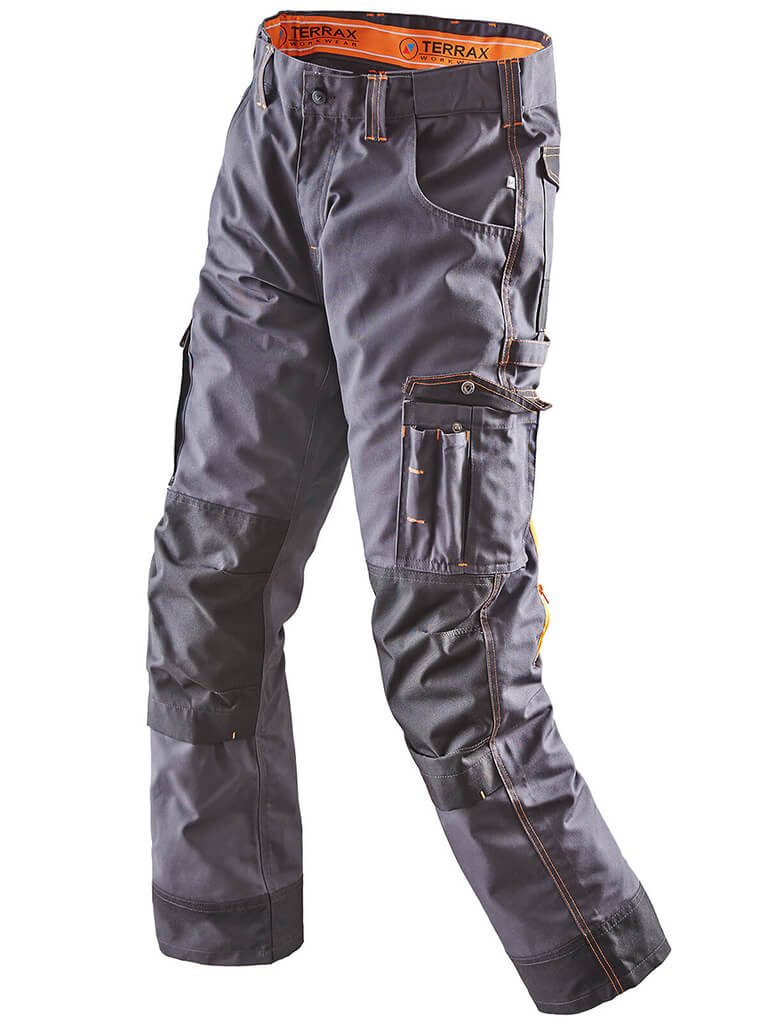 Terrax Workwear Arbeitshose Herren Arbeitshose mit integriertem Gürtel - Bundhose mit Taschen