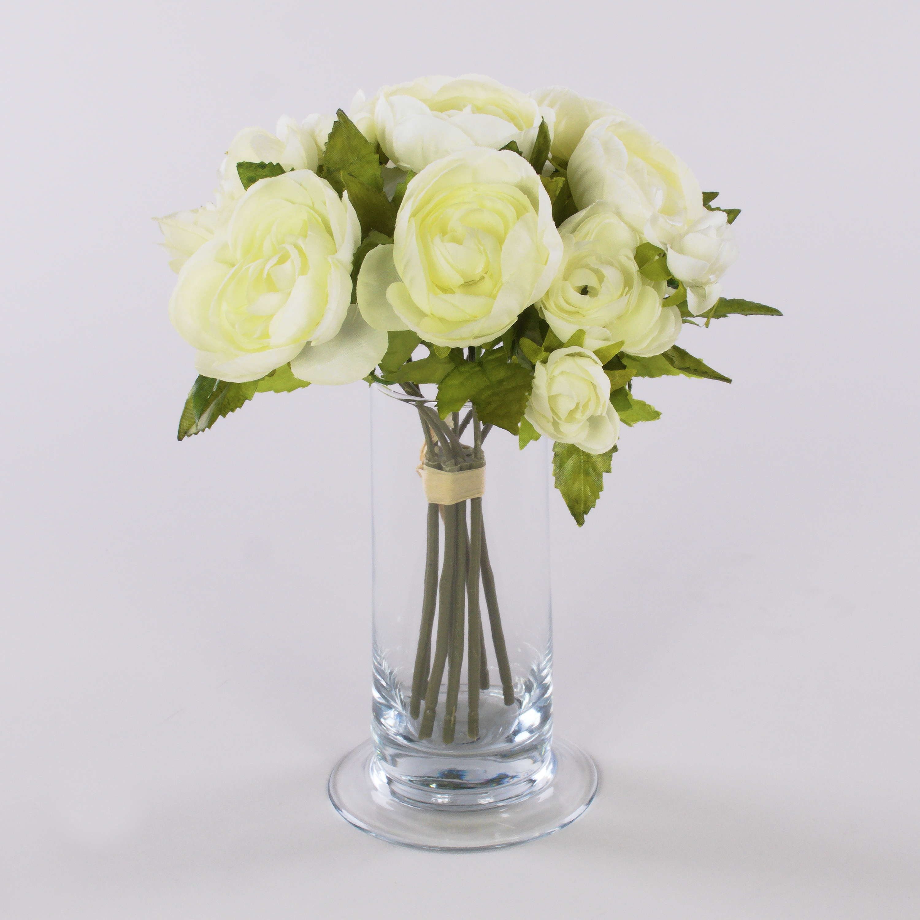 Kunstblumenstrauß Kunst Ranunkelstrauß Tonie, Creme, 20cm, Ø20cm Ranunkel, artplants, Höhe 20.0 cm