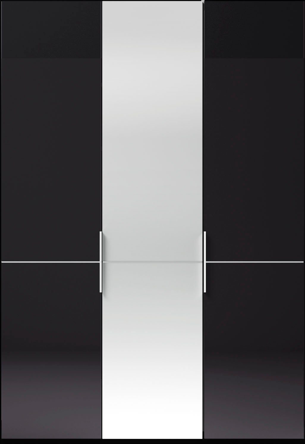 GALLERY M branded by Musterring Drehtürenschrank Spiegeltüren W und Kleiderstangen, Glas- und inkl. mit Graphit Einlegeböden Imola