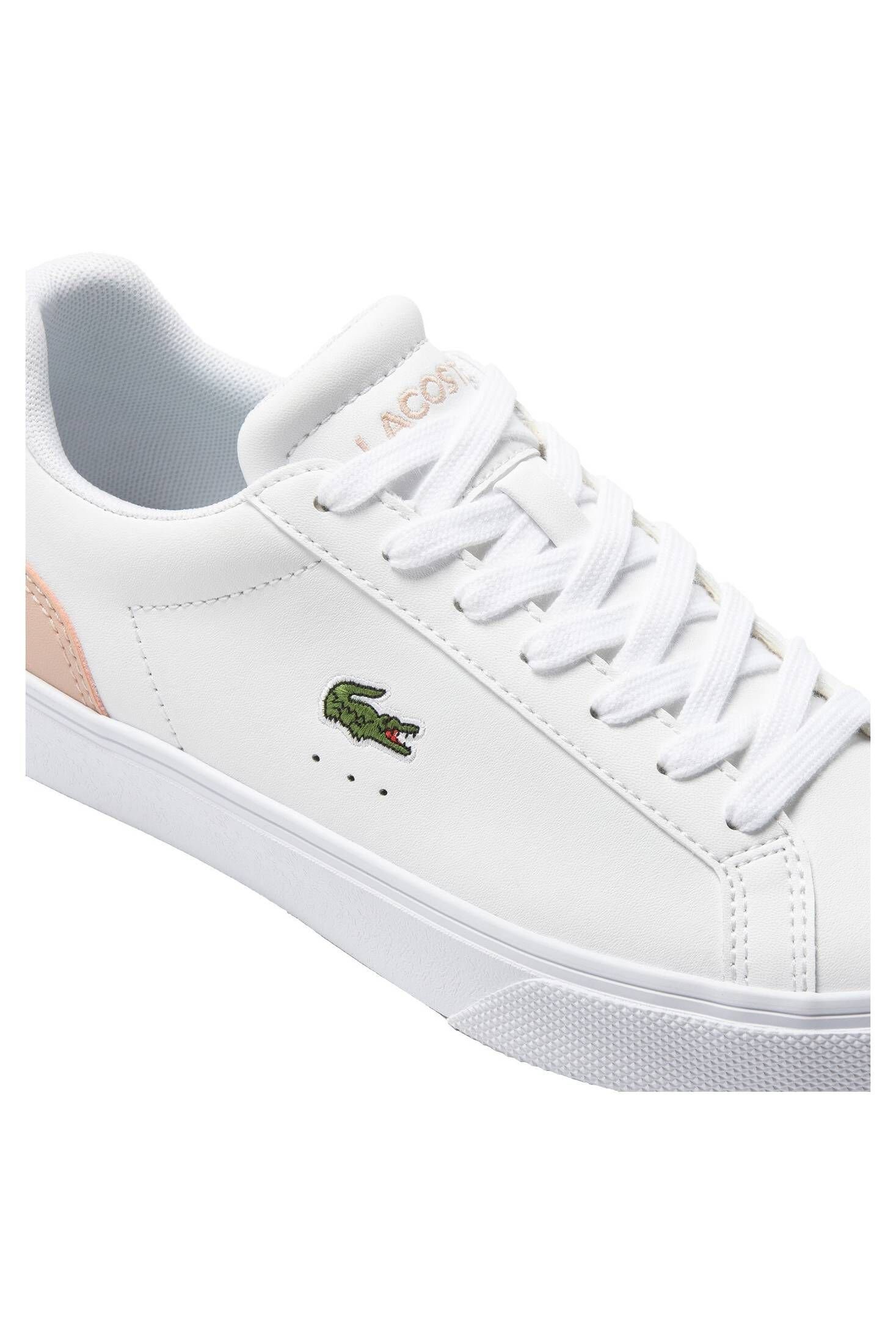Lacoste Damen Sneaker LEROND weiss/rosa LEATHER Sneaker (982) PRO BASELINE