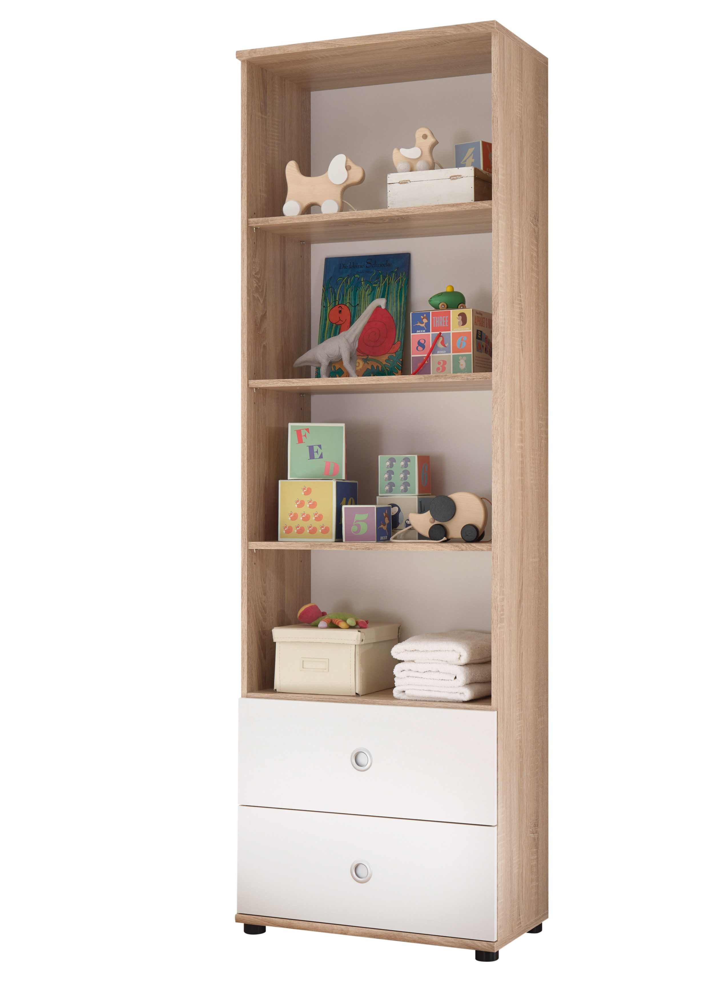 möbel-direkt.de Complete Baby Room Set Wiki, (Value Set, 4-piece, wardrobe, baby bed, slatted frame, changing table, freestanding shelf), Made in Europe