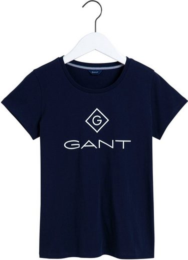 Gant T-Shirt mit kontrastfarbenem Logodruck