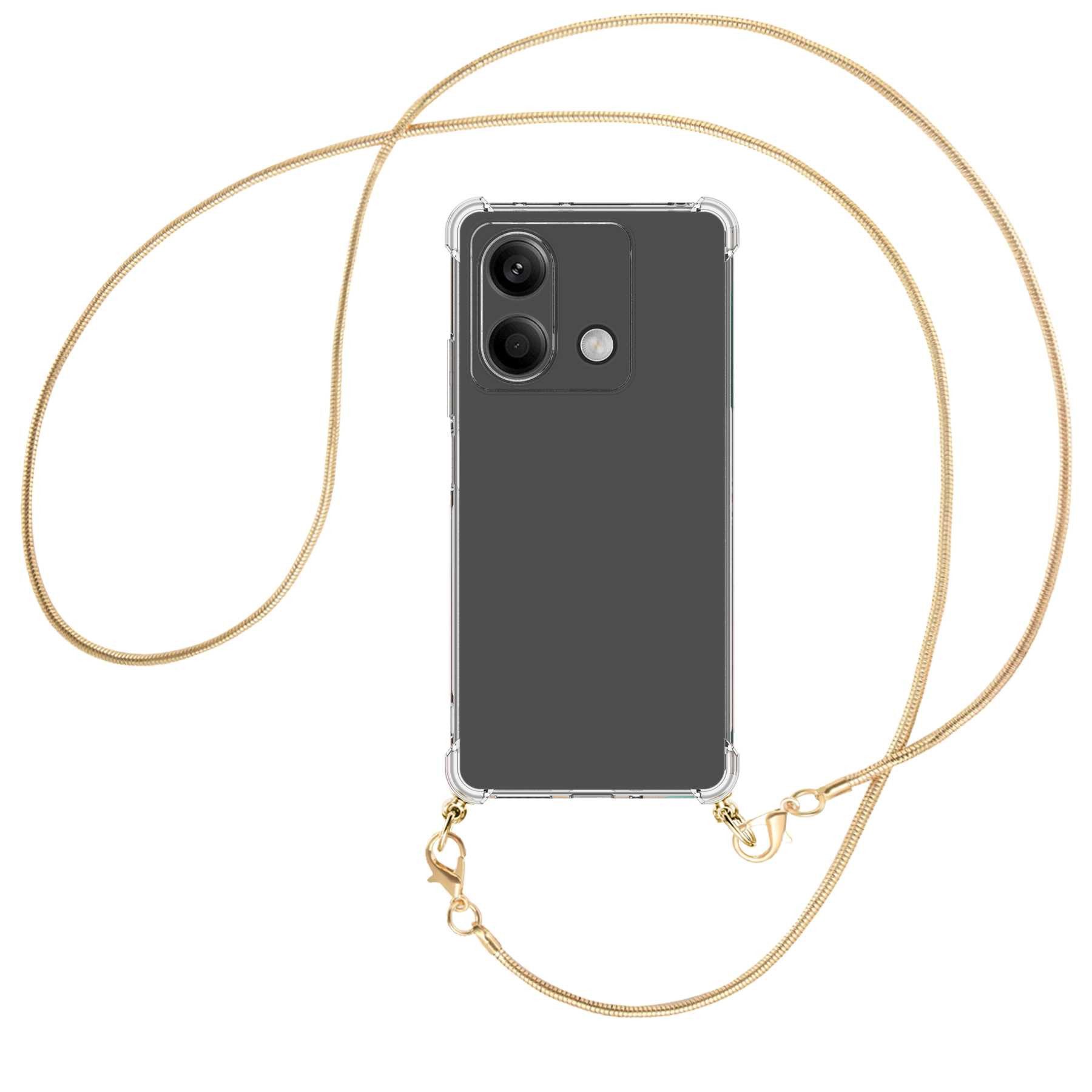 mtb more energy Handykette für Xiaomi Redmi Note 13 5G [NC-796-MK], Umhängehülle mit Metallkette [NC-796-G]