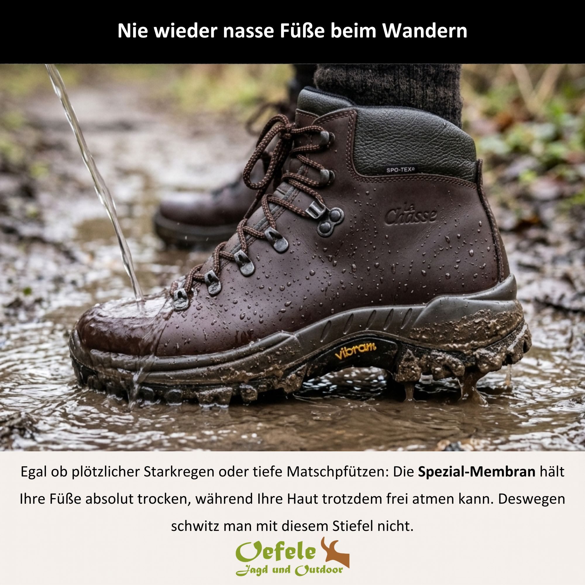 La Chasse® Jagdstiefel Herren aus Rindsleder "Arosa" wasserdicht & atmungsaktiv Wanderschuh