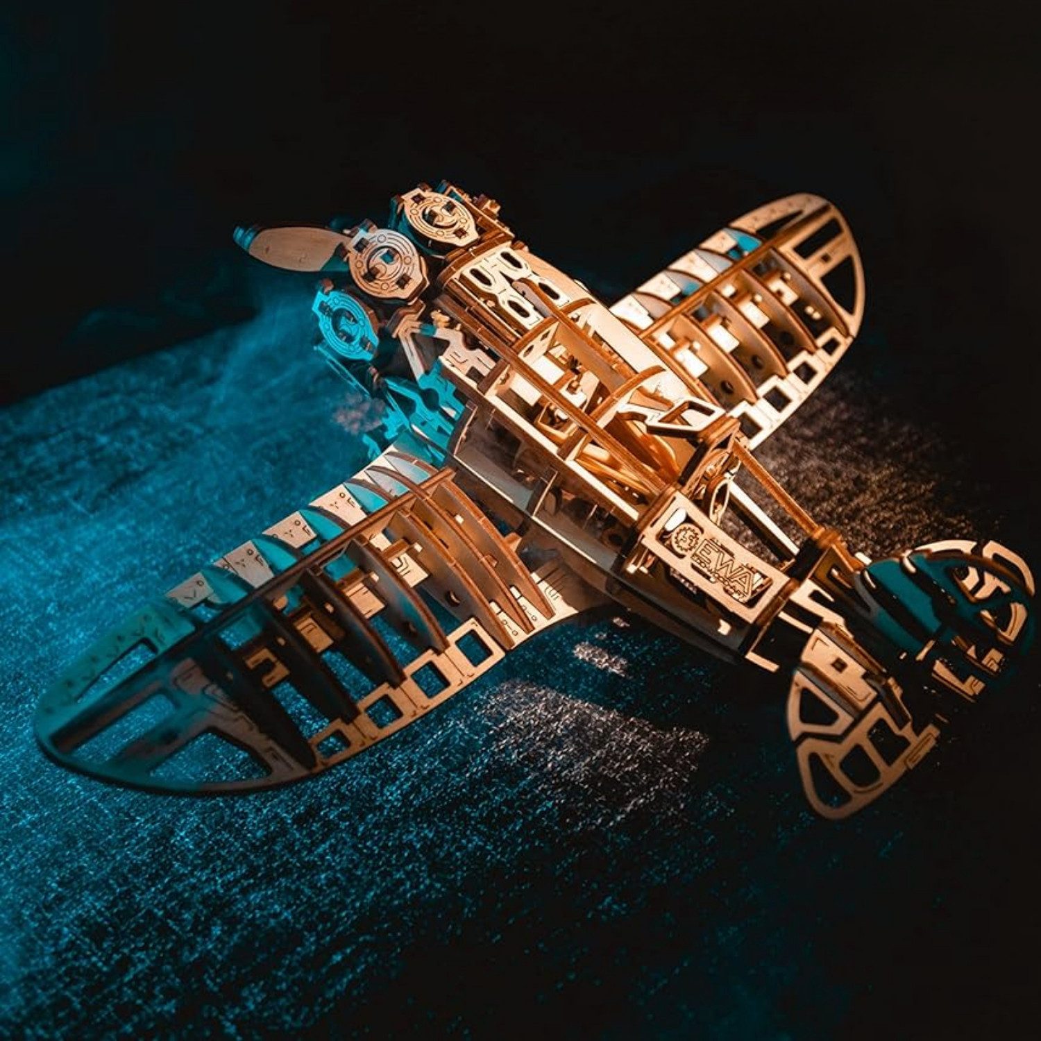 Puzzle Eco-Wood-Art Mechanisches Flugzeug Mechanisches Holzpuzzle