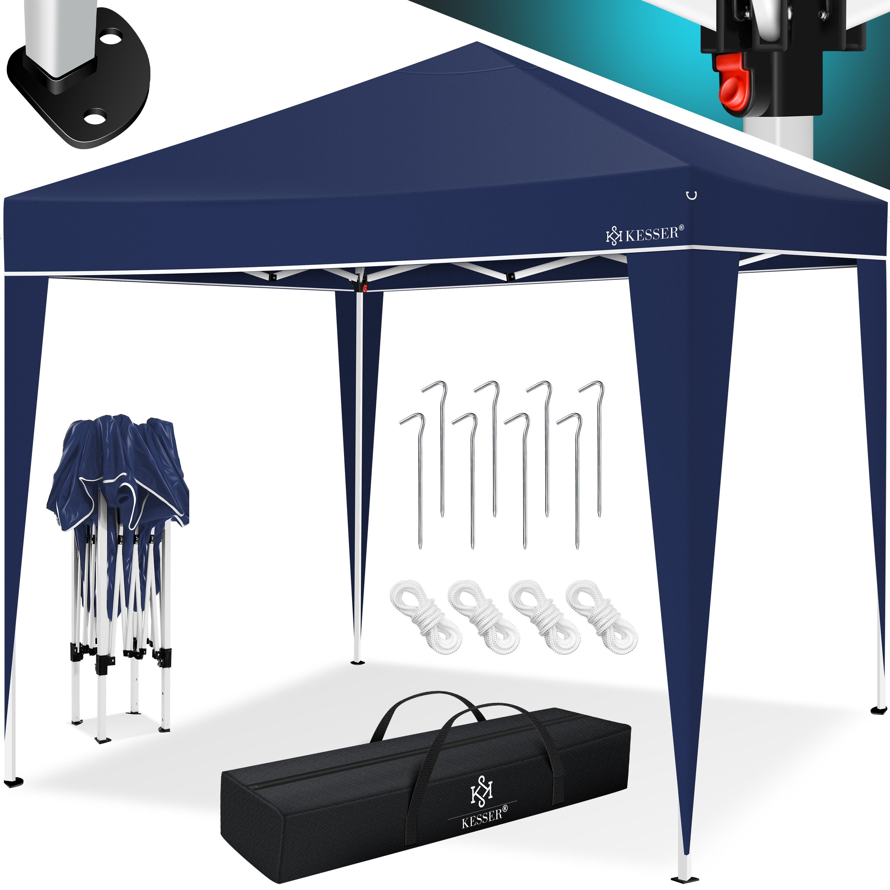 KESSER Pavillon, Pavillon 3x3m wasserdicht inkl. Tasche Pop-Up Klicksystem