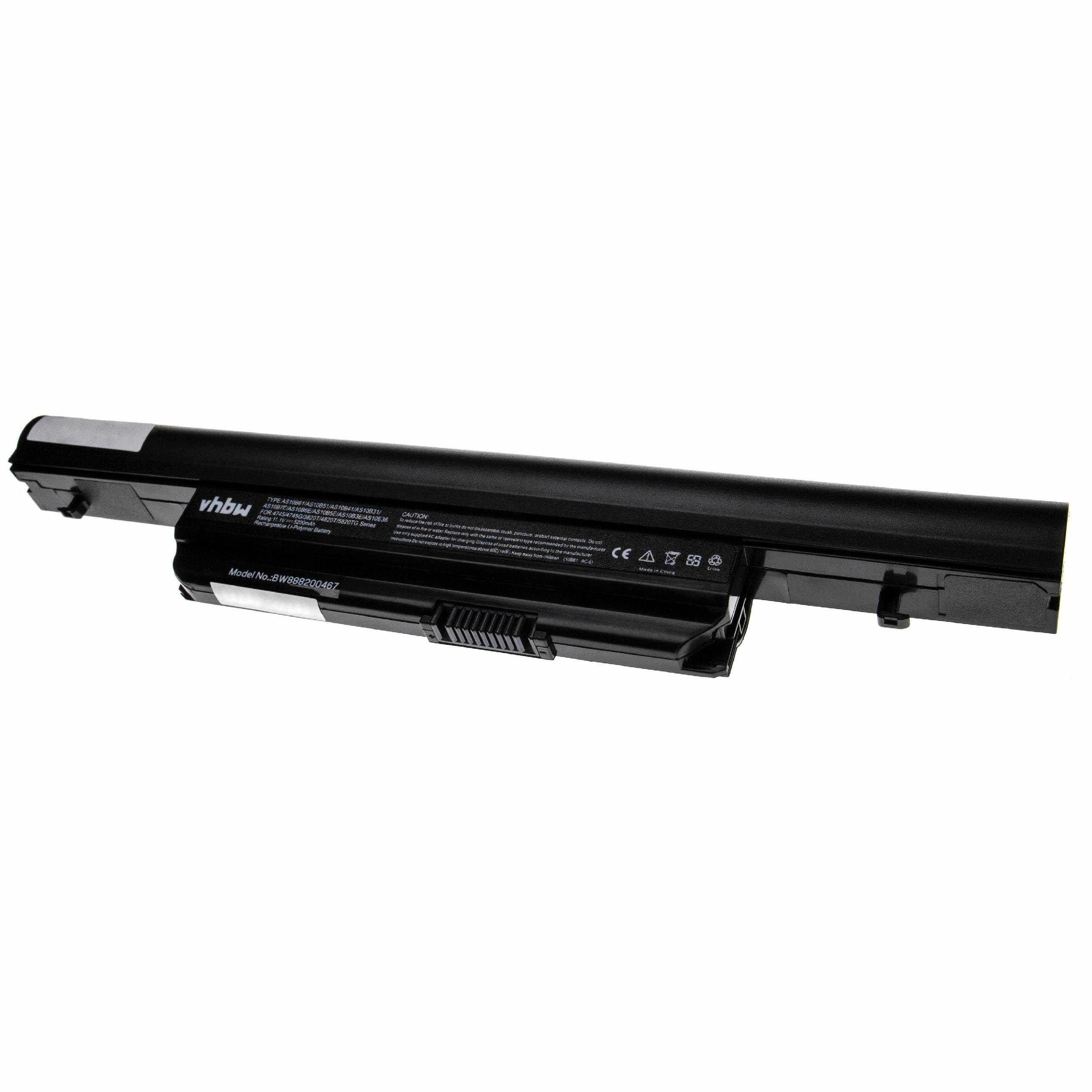 vhbw kompatibel mit Acer Aspire AS4820T-522G16MN, 5820TG-626G64MN Laptop-Akku Li-Polymer 5200 mAh (11,1 V)