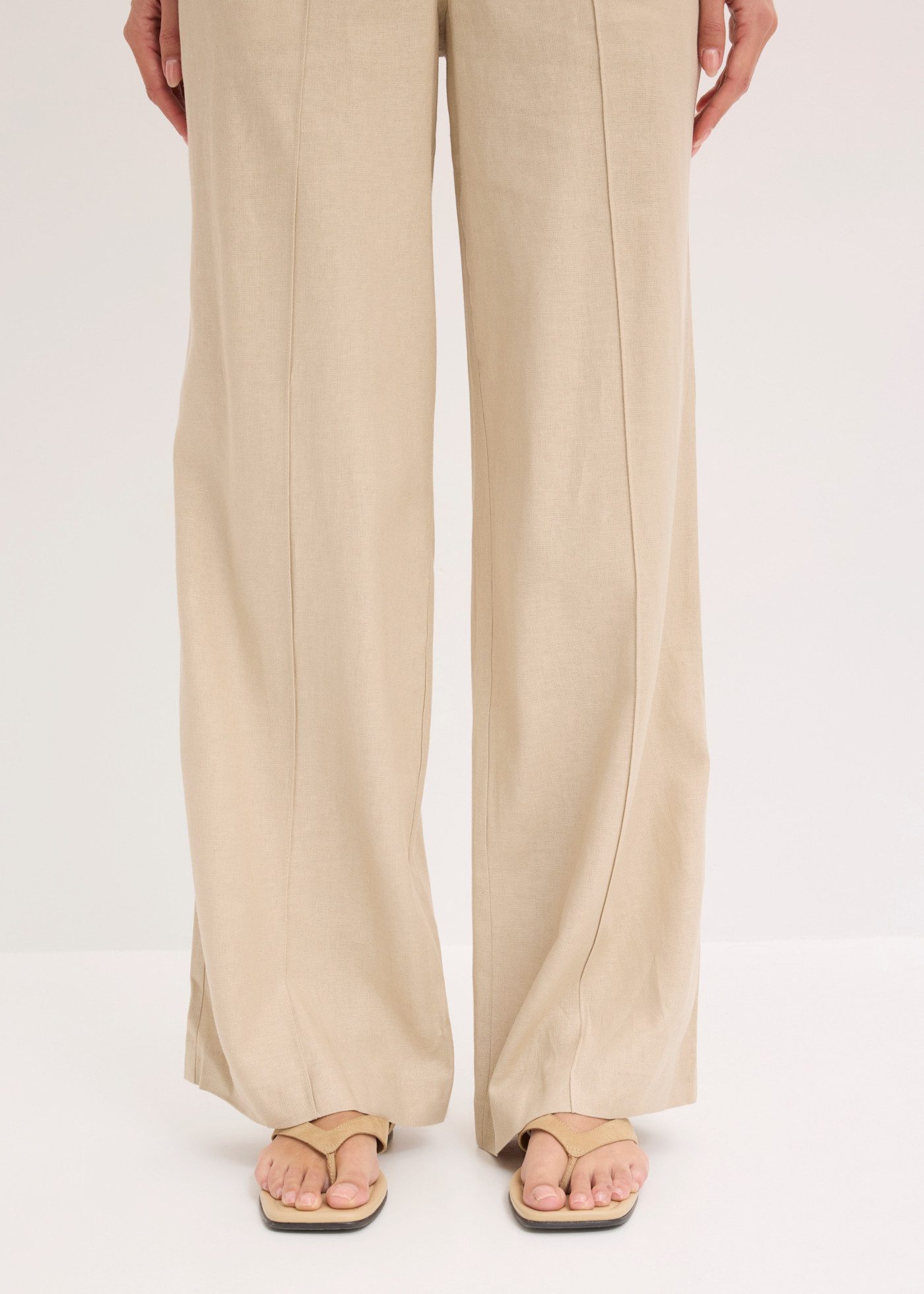 bonprix Palazzohose aus Leinen und Viskose, Loose Fit, eleganter Stil