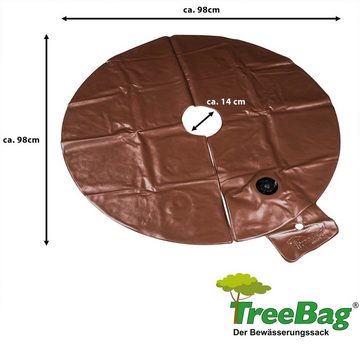 treebag Bewässerungssystem treebag Bewässerungsring Wassersack aus PVC für Bäume Sträucher ca.75l, (1-tlg), Farbe Braun