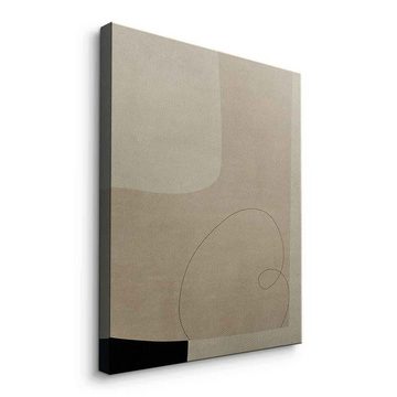 DOTCOMCANVAS® Leinwandbild Thinking, Leinwandbild beige braun moderne abstrakte Kunst Druck Wandbild