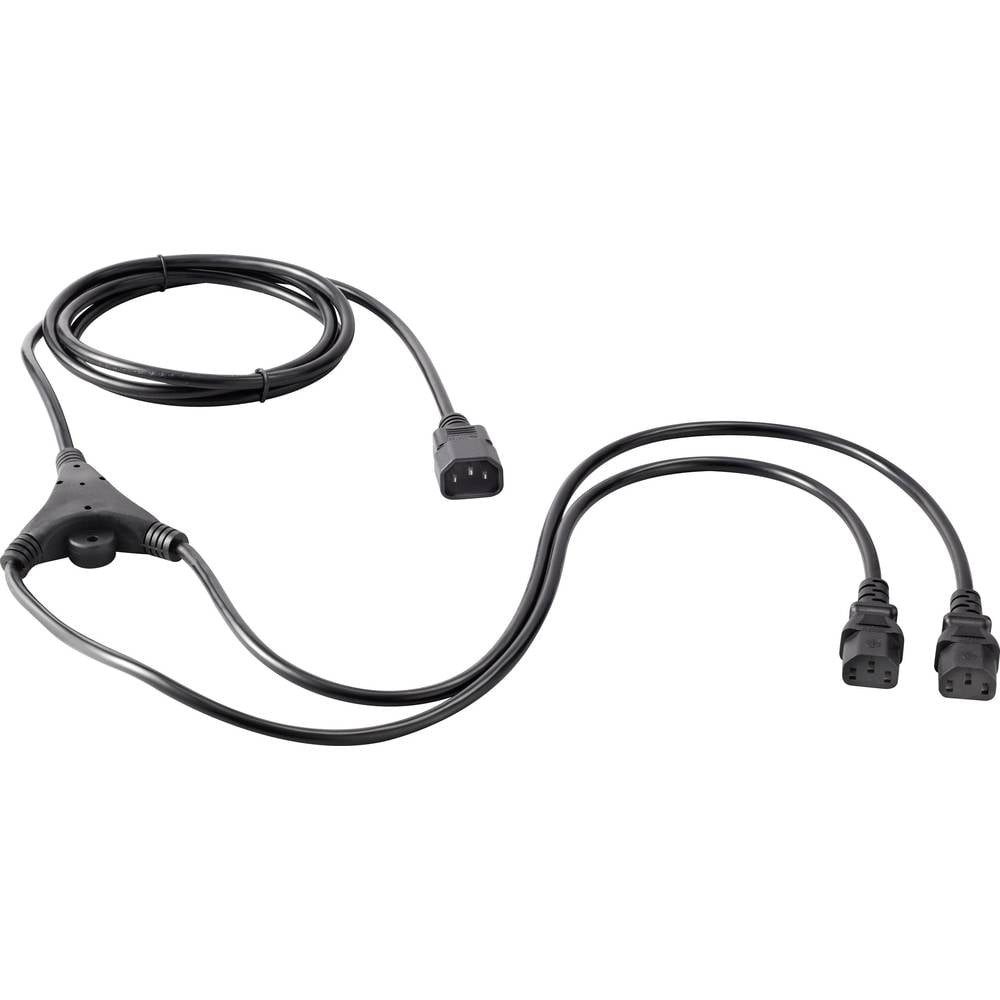 C14 gerade - 2 x C13 gerade - 2.35 m Stromkabel