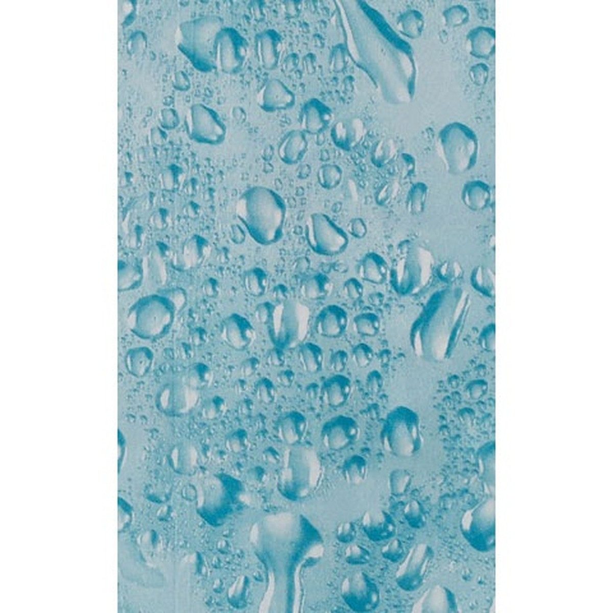 Euroshowers GmbH Duschvorhang Wassertropfen Hellblau 180 × 200 cm Polyester mit 12 Ringen