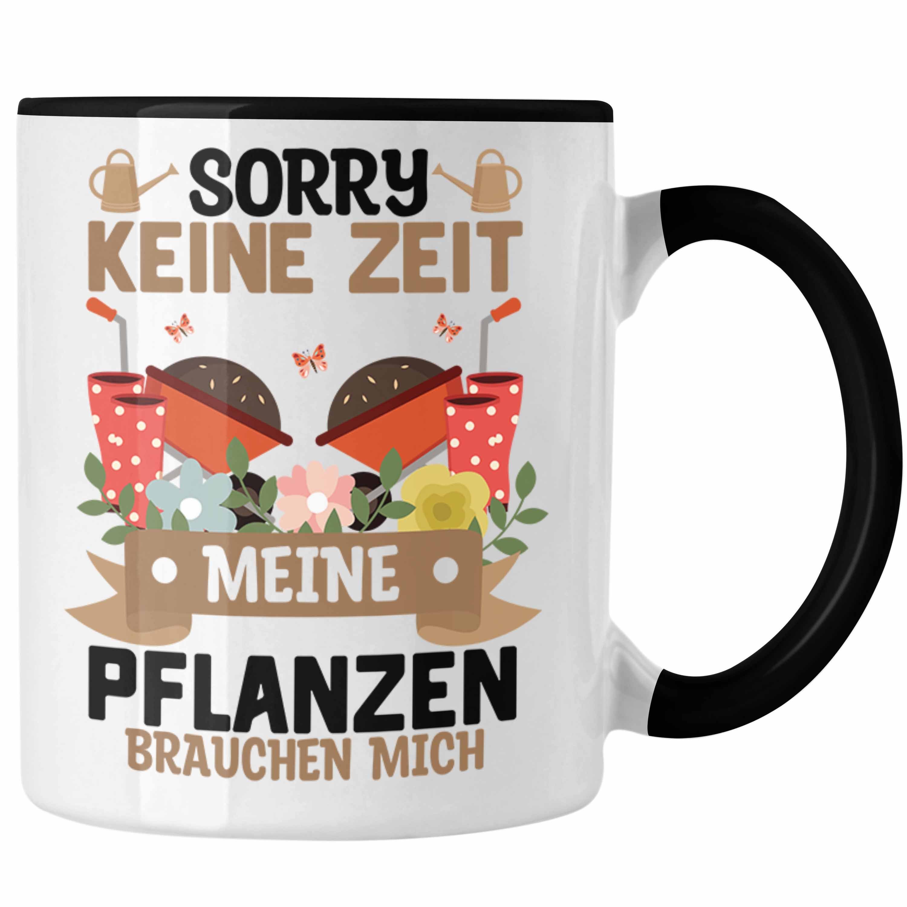 Trendation Tasse Trendation - Hobby Gärtner Tasse Geschenk Hobbygärtner Geburtstag Geschenk für Garten Liebhaber Schwarz