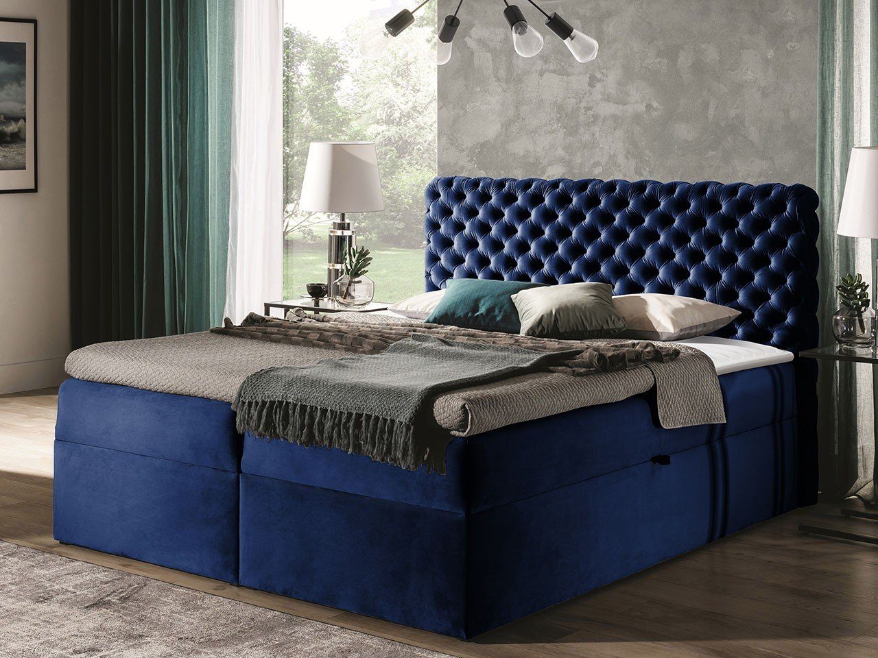 yourhouse24 Boxspringbett Chesterfield mit 2 Bettkästen, günstig online kaufen