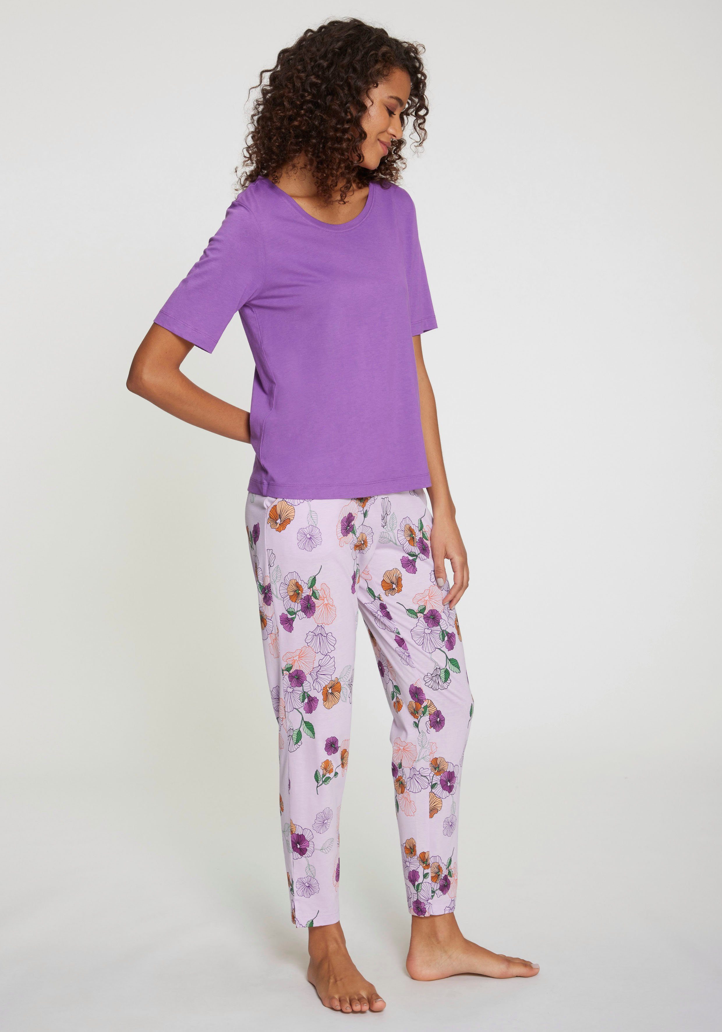 Vivance Dreams by Lascana Pyjama (Set, 2 tlg) mit Blumen-Druck