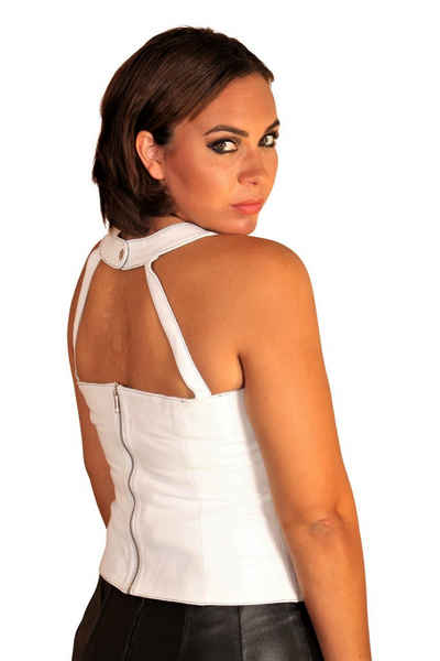 Be Noble Lederweste Santorin Elegantes Ledertop mit raffiniertem Rückenausschnitt
