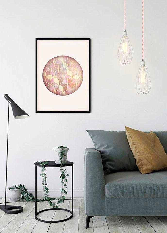 Wohnzimmer Kunst (1 Formen, St), Rosso, Mosaik Schlafzimmer, Kinderzimmer, Komar Poster Circle