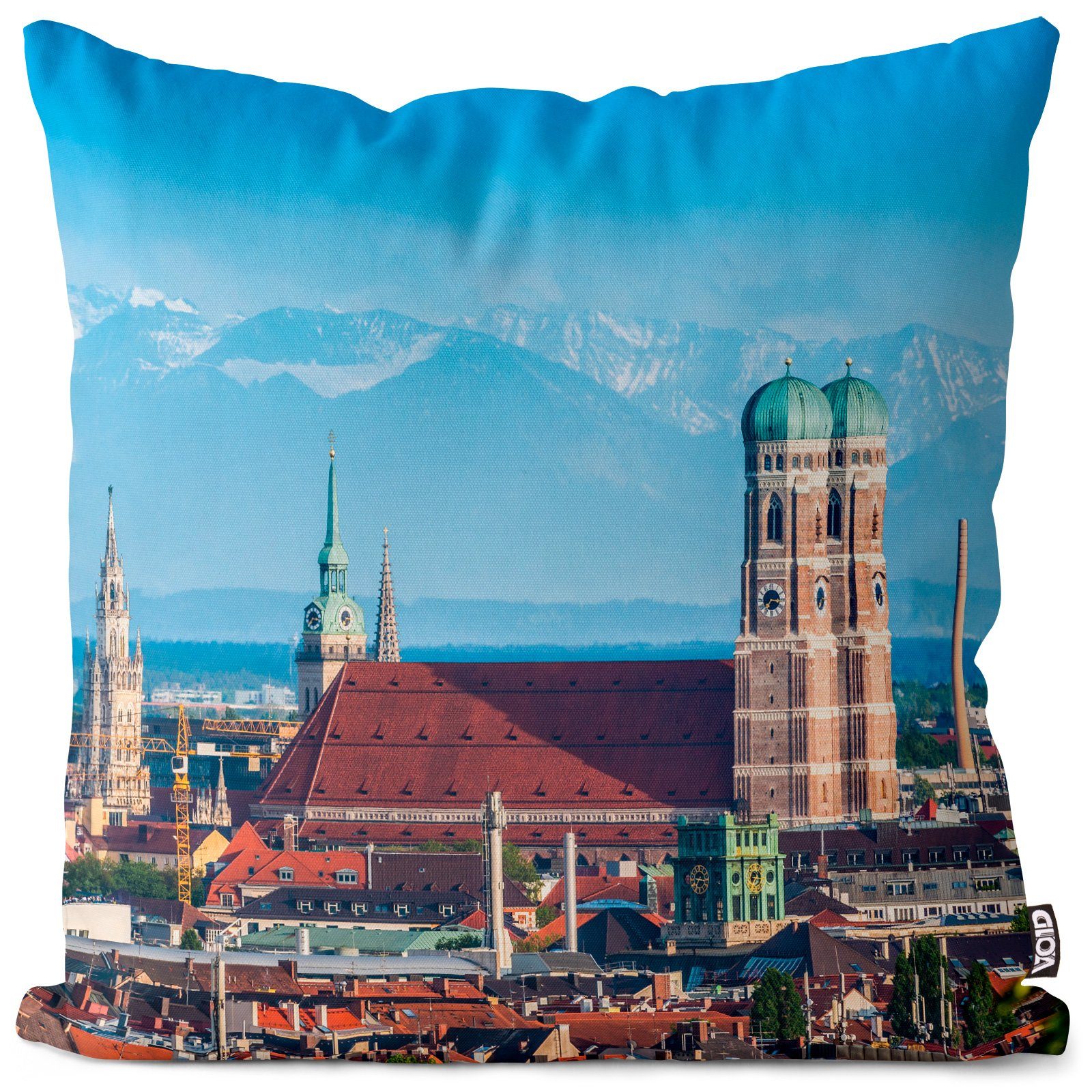 Kissenbezug, VOID (1 Stück), Sofa-Kissen München Frauenkirche Stadt Kirche Bayern Staat Bavaria CSU Berge Oktoberfest Alpen Bier Bierzelt Lederhosen Landschaft