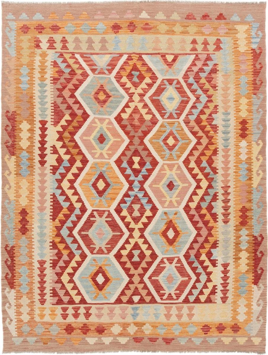 Orientteppich Kelim Afghan 183x230 Handgewebter Orientteppich, Nain Trading, rechteckig, Höhe: 3 mm