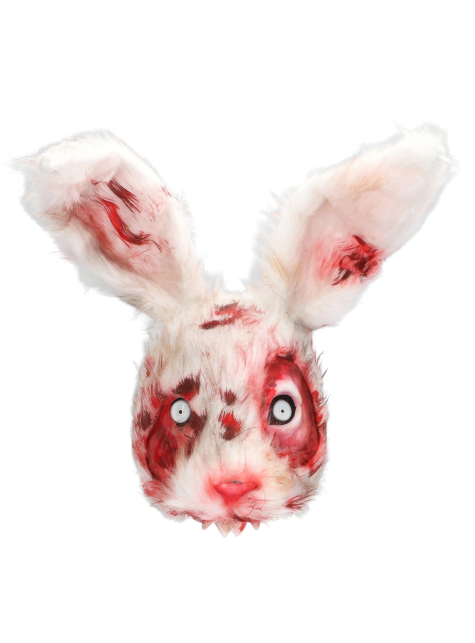 Boland Verkleidungsmaske Blutiger Hase Halbmaske aus Plüsch, Killer-Karnickel im Blutrausch