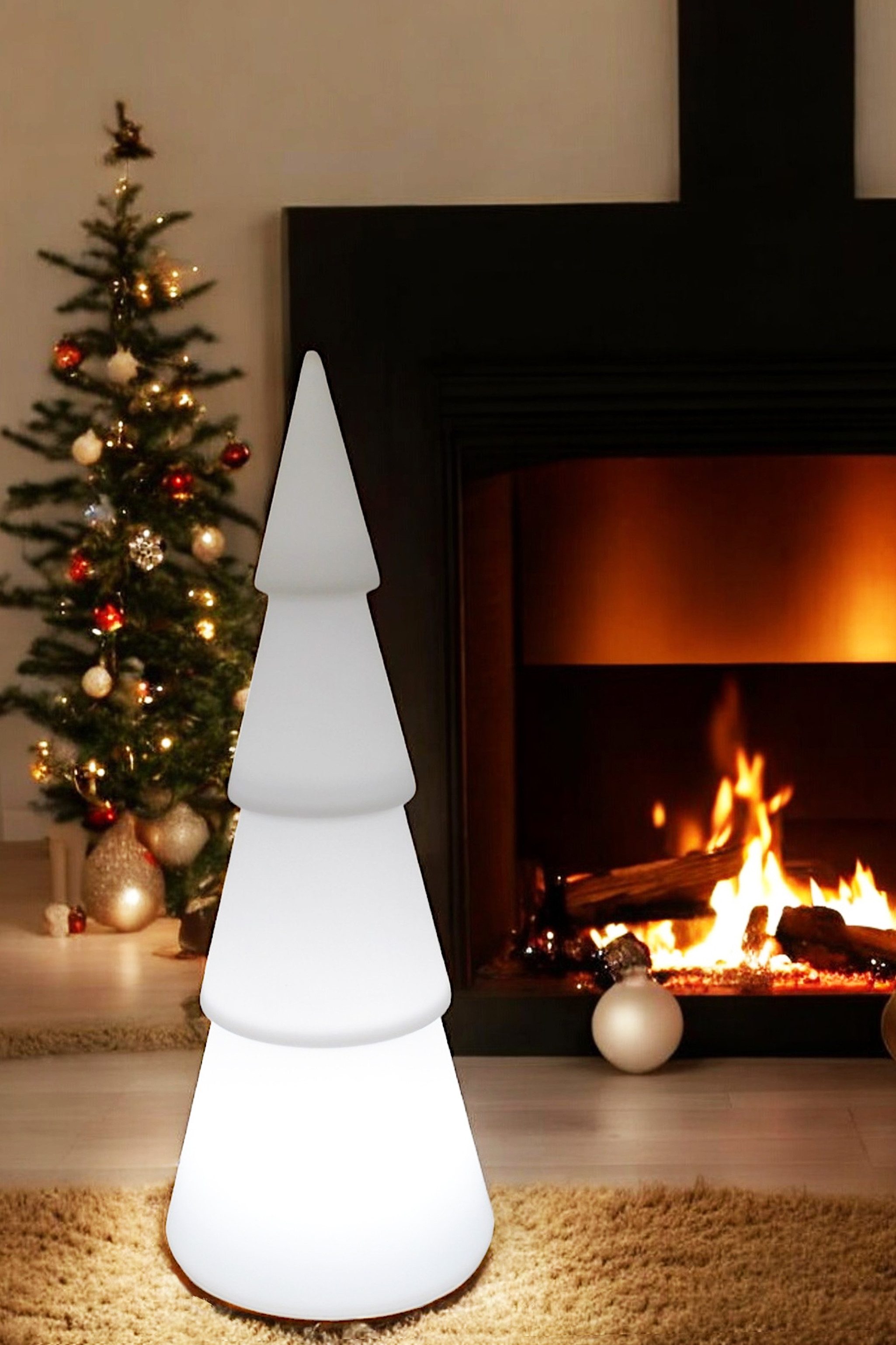 Arnusa LED Dekolicht Weihnachtsbaum Motiv Stehlampe RGB Farbwechsel, Farbwechsel, LED fest integriert, Warmweiß, Kaltweiß, Farbwechsler, Weihnachtsbeleuchtung modern