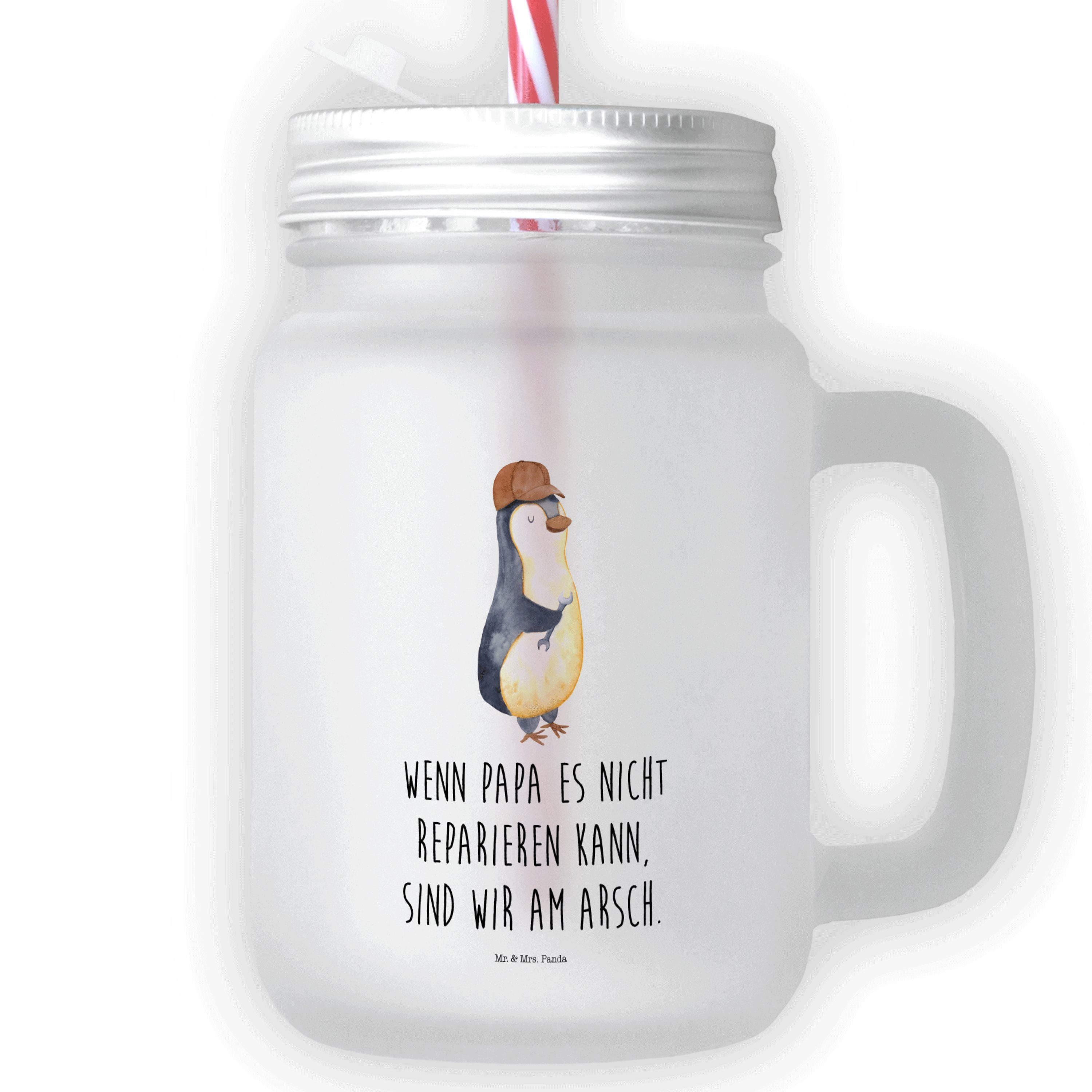 Mr. & Mrs. Panda Cocktailglas Wenn Papa es nicht reparieren kann, sind wir am Arsch - Transparent -, Premium Glas, Traditionelles Design