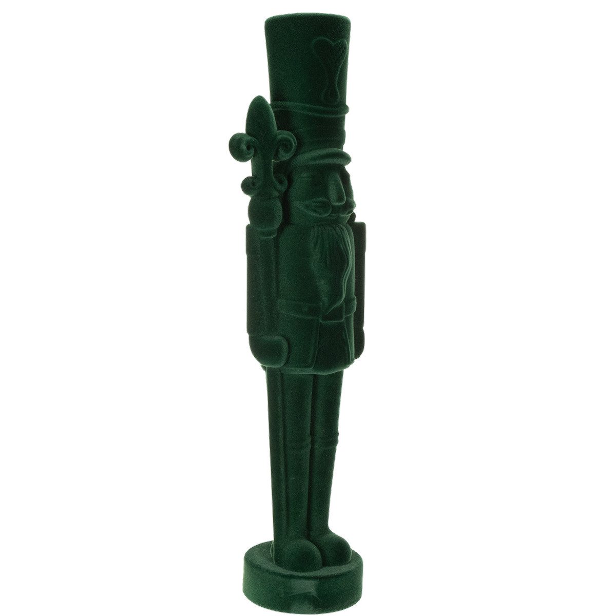 Florists Products Weihnachtsmann Nussknacker Figur mit beflockter Oberfläche als