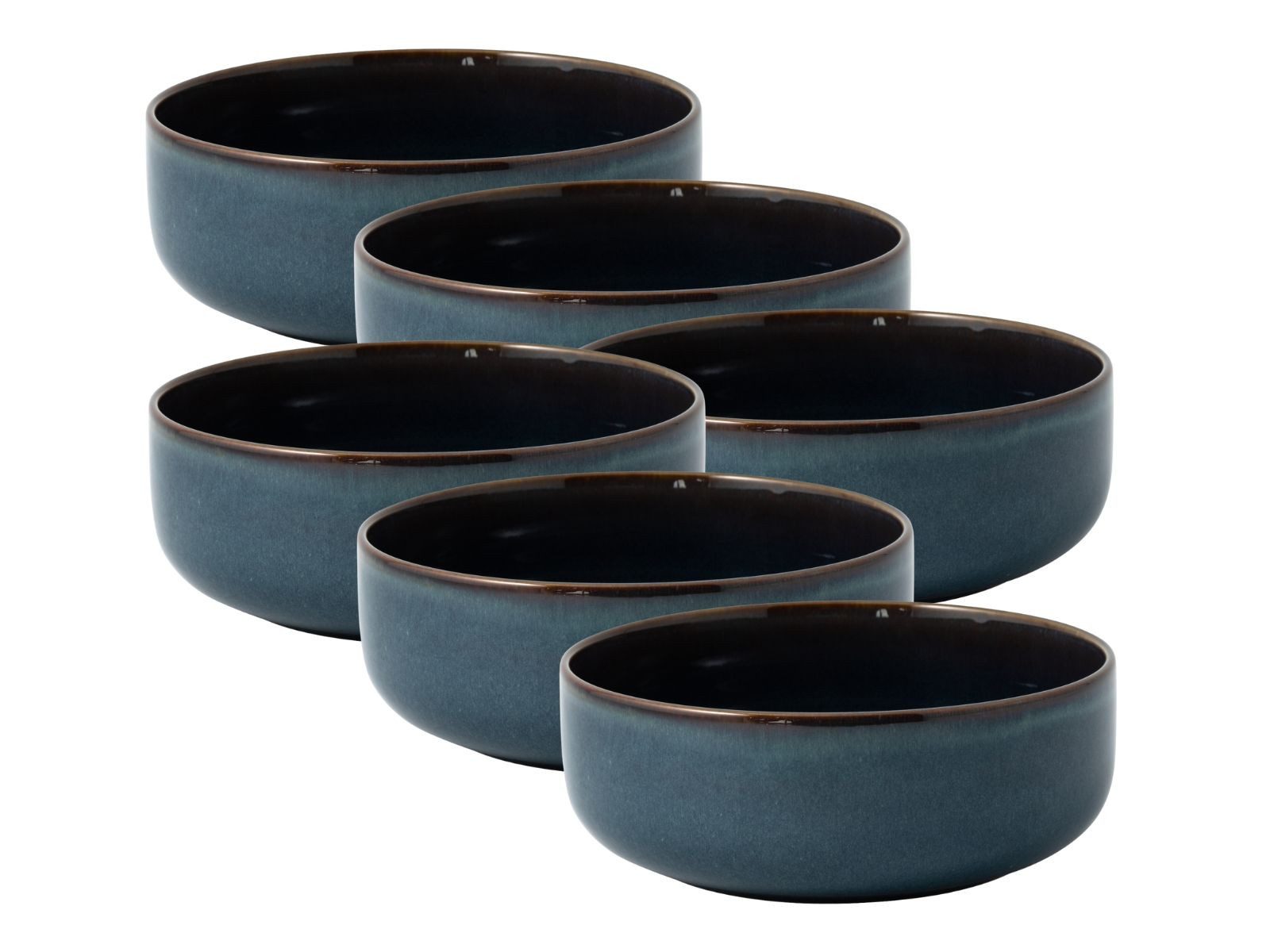 like. by Villeroy & Boch Geschirr-Set Crafted Denim Bol 16cm Set6, Premium Porcelain